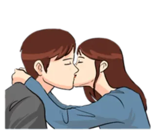 💏 情侣, 亲吻, 爱, 浪漫, 感情 whatsapp sticker