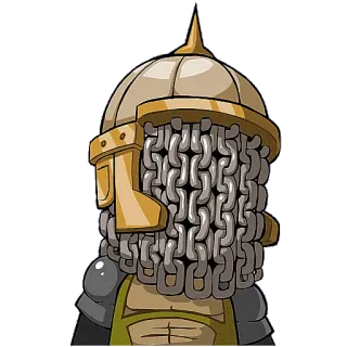 ⛓ knight, armor, medieval, helmet, soldier, warrior telegram sticker