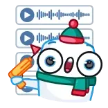 🤮 dessin animé, personnage, autocollant, hiver, jouer telegram sticker