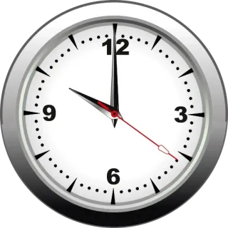 🕙 clock, time, analog, hour, minute, second telegram sticker