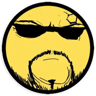 🌝 emoji, sunglasses, yellow, face, cool whatsapp sticker