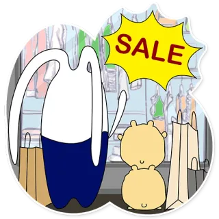 💳 SALE sale, shopping, cartoon, clothing, retail telegram sticker