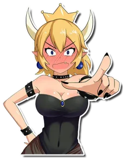 😳 Bowsette Bowsette, Mario, Fanart, Personagem de videogame telegram sticker