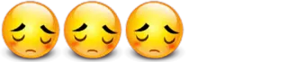 😔 Emoji, Traurig, Enttäuscht, Gelb, Gesicht whatsapp sticker