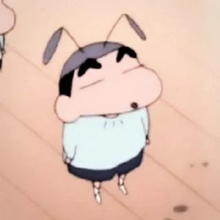 🐇 Shinnosuke Nohara Crayon Shin-chan Anime, Cartoon, Jongen, Kind telegram sticker