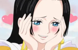 🥰 Boa Hancock One Piece 애니메이션, 만화, 원피스, 보아 행콕, 귀여운, 하트 telegram sticker
