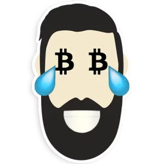 😂 Bitcoin, Cripto, Valuta, Soldi, Finanza, Emoji telegram sticker
