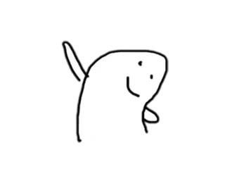 👐 Blob, Gekritzel, Simpel, Niedlich, Figur whatsapp sticker
