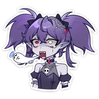 ⭐ 애니메이션, 만화, 귀여운, 뱀파이어, 유령, 할로윈 telegram sticker