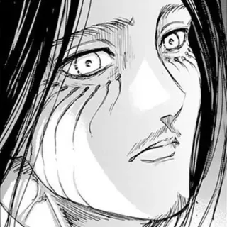 😞 Eren Yeager Attack on Titan anime, manga, eren, yeager, attack on titan telegram sticker