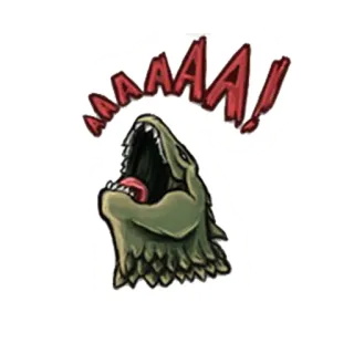 🐊 AAAAAA! monster, scream, horror, scary telegram sticker