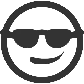 😎 emoji, smiley, sunglasses, cool, face, expression telegram sticker