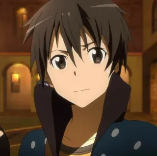 🖤 Kirito Sword Art Online Аниме, Sword Art Online, Кирито, Персонаж, Анимация telegram sticker