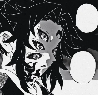 🌓 Kokushibo Demon Slayer Anime, Quỷ, Quái vật, Nhân vật phản diện, Manga telegram sticker