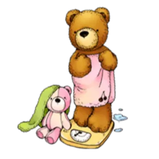 Хлопковый медведь @StikerDi telegram stickers