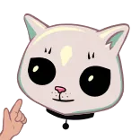 😋 cat, middle finger, offensive, rude gesture, cartoon, sticker whatsapp sticker