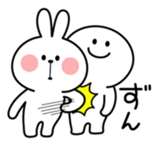 👊 кролик, персонаж, зайчик, мультфильм, милый telegram sticker