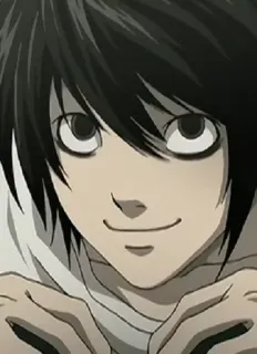 😊 L Lawliet Death Note L Lawliet, Death Note, Anime, Detective, Manga, Personaje whatsapp sticker