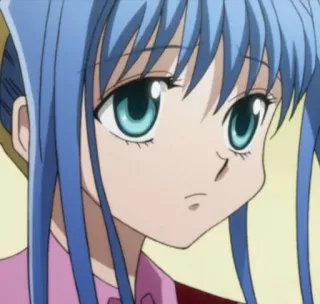 😞 Alluka Zoldyck Hunter x Hunter аниме, манга, Аллука, Hunter x Hunter, голубые волосы, милая, женский telegram sticker