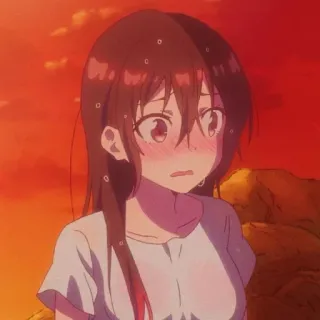 ❤️ Chizuru Ichinose Rent-A-Girlfriend Anime, Chizuru Ichinose, Rent-a-Girlfriend, mignon, rougissant whatsapp sticker