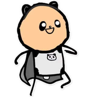 🐼 Panda, Schattig, Cartoon, Dier telegram sticker