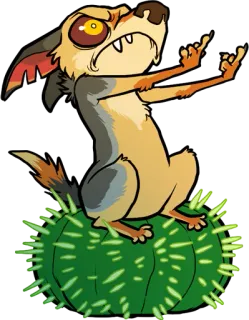 🖕 animal, perro, gesto, dibujo animado, actitud whatsapp sticker