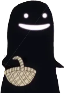 👻 monster, fantasy, creature, dark, basket whatsapp sticker