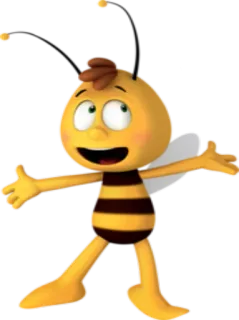 🤗 Maya the Bee abelha, desenho animado, animado, animal, amigável telegram sticker