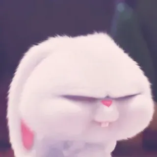 ☁️ Snowball The Secret Life of Pets lapin, mignon, animal, animal de compagnie, dessin animé, kawaii whatsapp sticker