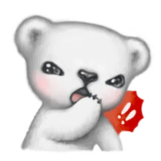 ❗️ oso, enojado, molesto, lindo telegram sticker