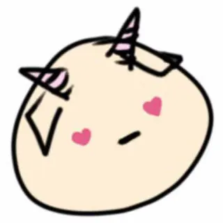 😍 unicornio, lindo, corazones, sticker, kawaii, rosa telegram sticker
