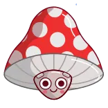 🤩 mushroom, cartoon, cute, fungus, red, toadstool telegram sticker