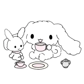 🌟 Cinnamoroll Cinnamoroll, Sanrio, niedlich, kawaii, Teeparty, Hase telegram sticker
