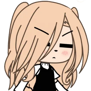 😠 Gacha Life, Desenho animado, Avatar, Personagem, Garota telegram sticker