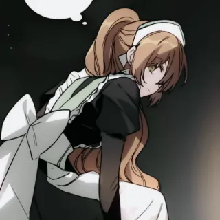 ✖️ maid, anime, manga, character, female telegram sticker