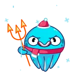 🧜‍♂️ monster, devil, cute, sticker, cartoon, winter, evil, christmas telegram sticker