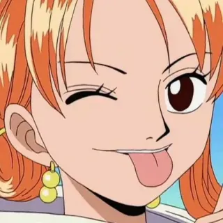 😜 Nami One Piece Anime, One Piece, Nami, Cartoon, Charakter telegram sticker