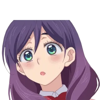 😮 anime, girl, cartoon, illustration, cute, manga whatsapp sticker