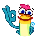 👌 cartoon, character, gesture, OK sign, hand sign telegram sticker