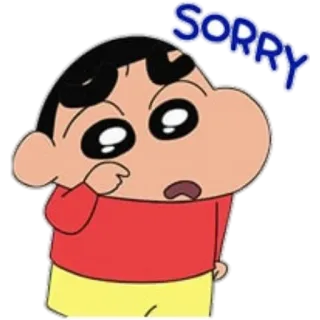 ❤ Shin-chan Crayon Shin-chan SORRY ขอโทษ, คำขอโทษ, การ์ตูน, ชินจัง, อนิเมะ telegram sticker