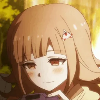 🌸 Chiaki Nanami Danganronpa Anime, Videojuego, Personaje, Chica, Lindo, Sonrisa telegram sticker