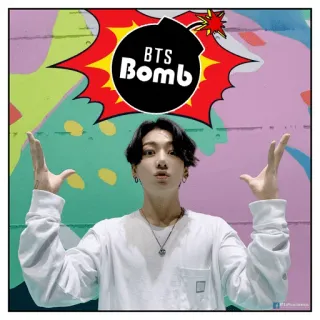 💣 BTS Bomb BTS, K-Pop, Bombe, Explosion, Idol, Musik telegram sticker