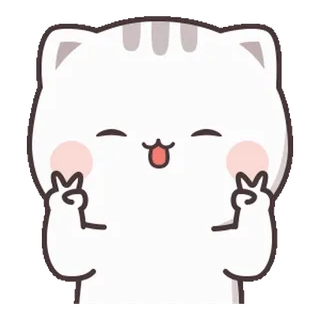 ☺️ gato, paz, adesivo, fofo, animal telegram sticker
