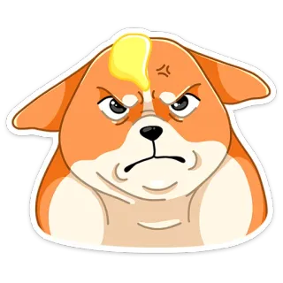 😡 โกรธ, หมา, การ์ตูน, สติกเกอร์, บ้า, อารมณ์เสีย, รำคาญ telegram sticker