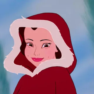 🥀 Belle Beauty and the Beast Belle, Beauty and the Beast, Disney, princess, cartoon, animated telegram sticker