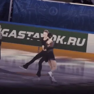 ❤️ patinage sur glace, patinage artistique, sports, couple telegram sticker