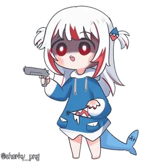 🔫 Gawr Gura Hololive whatsapp sticker
