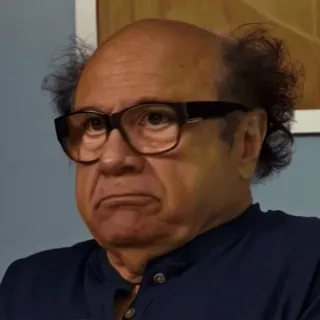 🙅‍♂ Danny DeVito attore, comico, occhiali, celebrità, tv whatsapp sticker