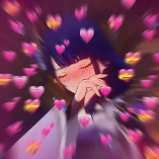 🌟 Anime, Cinta, Hati, Gadis, Lucu, Penuh kasih sayang telegram sticker