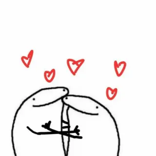 ♥️ love, cartoon, heart, cute, couple, hug telegram sticker